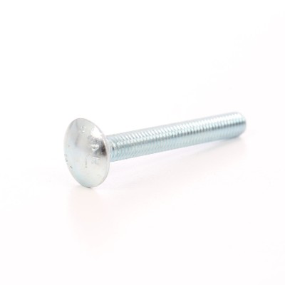 Surub cu filet metric, cu cap bombat torbant, zincat alb, diametru cap 20.65 mm, M8 x 90 mm foto