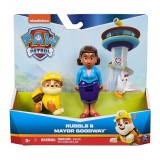 PATRULA CATELUSILOR SET FIGURINE EROI DE SALVARE RUBBLE SI MAYOR GOODWAY