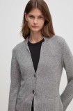 United Colors of Benetton cardigan din amestec de l&acirc;nă culoarea gri, 1235D6934