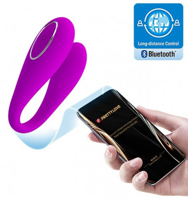 Vibrator Pretty Love August, Bluetooth Control Free App, Silicon, USB, Mov foto