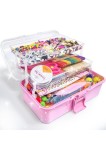Set de artă și meșteșuguri pentru copii cu peste 3000 de piese, cutie de artă și meșteșuguri, set de materiale pentru artă și meșteșuguri, cutie de ar