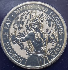 5 pounds 2023 Marea Britanie, Morgan Le Fay, Bunc, Coincard, km#2470
