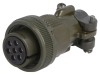 Conector circular Amphenol 16S, 7 pini, Model DS3106F-16S-1S, Mama, MIL-C-5015, Argintat