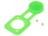 Garnitură Soclu XLR 19x24mm cu Capac Verde, CLIFF