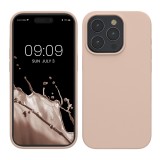 Husa Kwmobile pentru Apple iPhone 15 Pro, Crem, Silicon, KWM000020CC014C, Carcasa