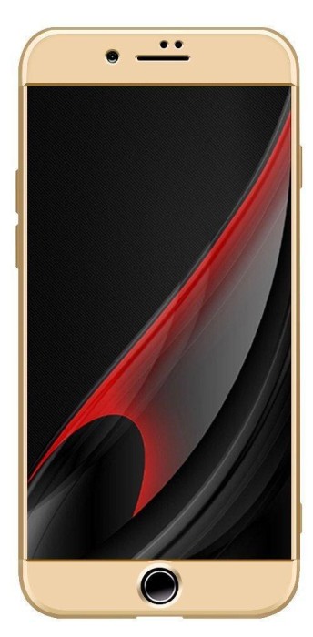 Husa telefon Iphone 8 ofera protectie Completa 3in1 Ultrasubtire Lux Gold Matte