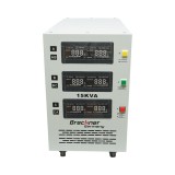 Stabilizator automat de tensiune 15KVA trifazat cu servomotor bypass, afisaj LCD Breckner Germany