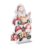 Figurina Mos Craciun polietilena multicolora 440 leduri 39,4x1,3x59,6h
