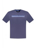 Cumpara ieftin Tricou barbati, cu imprimeu cu logo, Regular fit, Bleumarin, S