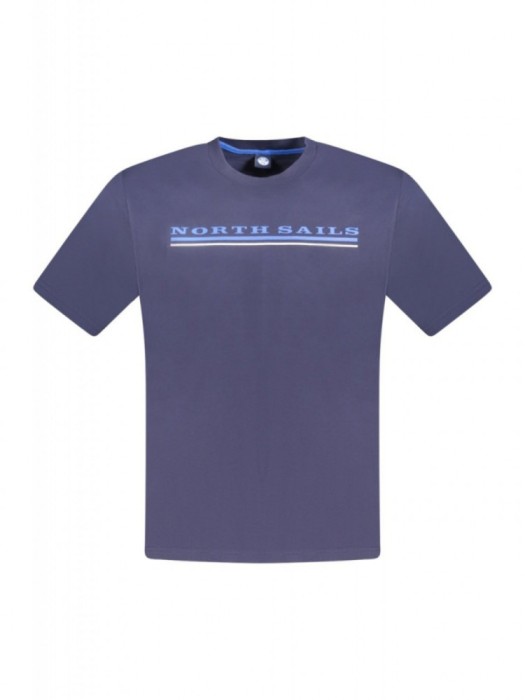 Tricou barbati, cu imprimeu cu logo, Regular fit, Bleumarin, S