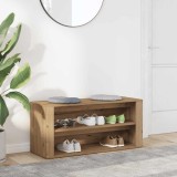 vidaXL Banchetă pantofar stejar artizanal 100x35x45 cm, lemn prelucrat 857090