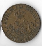 Moneda 5 centimos 1868 - Spania
