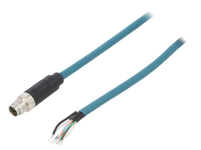Conector M12 tată IP67, 8 pini