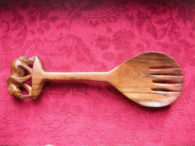 LINGURA DECORATIVA SCULPTATA, AFRICANA foto