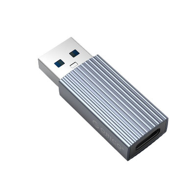 Adaptor USB-A tata - USB Type C mama gri aluminiu Orico AH-AC10-GY 41x17x8.4 mm foto
