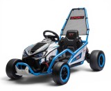 Cumpara ieftin Go-Kart electric cu functie DRIFT, recomandat 4-8 ani, 300W, 24V 10Ah, scaun tapitat, albastru