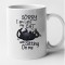 Cana alba personalizata Pisica sorry I am late, INOVATIX&reg;. 330 ml
