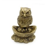 Statueta Feng Shui Bufnita cu pepita si monede chinezesti 9cm FS112