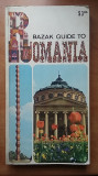 Bazak Guide to Romania (1970) ghid turistic cultural reclame harti foto RARA