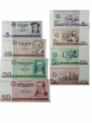 Set complet de 7 bancnote REPUBLICA DEMOCRATA GERMANA UNC foto