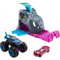 Pista de Masini Hot Wheels by Mattel Monster Truck Pit and Launch Team Mega Wrex cu 2 Masinute foto