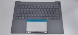 Carcasa superioara cu tastatura palmrest Laptop, ASUS, Zenbook A14 UX3407Q, UX3407QA, 90NB1502-R31US4, 6053B2326601, iluminata, gri, layout US