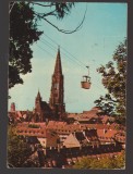CPIB 25232 CARTE POSTALA - FREIBURG IM BREISGAU, TELECABINA, CIRCULATA, 1973, STAMPILE, TIMBRU