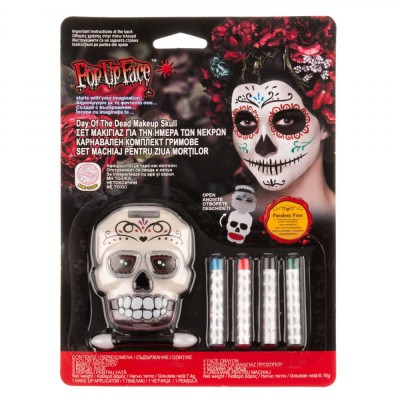 Set Machiaj Dead Skull, Multicolor, 4 Bucăți foto