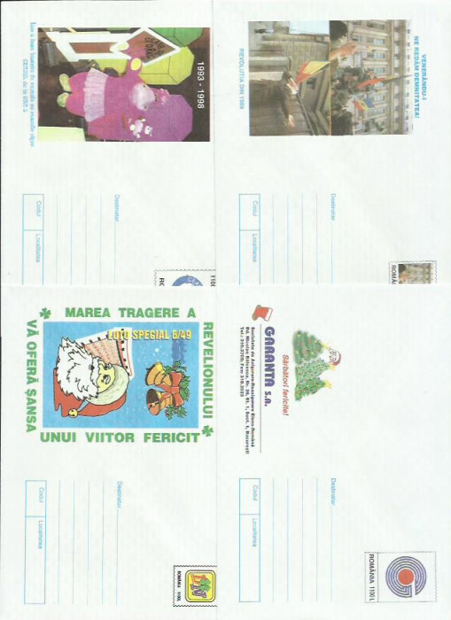 ROMANIA 1998 / 1999 -lot 32 intreguri postale- Diverse teme