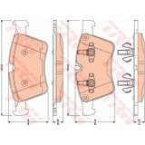 Placute frana Mercedes Gl-Class (X164), 09.2006-, M-Class (W164), 07.2005-12.2011, R-Class (W251, V251), 01.2005-, TRW