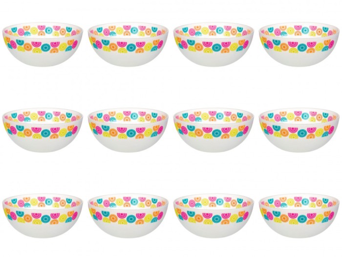 Set boluri, 12 piese, 3.3 l, Plastic, Alb