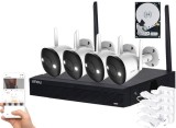 Kit supraveghere video complet, Wireless, 4 camere Imou Full Color, LED 30 m, Microfon si difuzor, Sirena, NVR, HDD 1TB SafetyGuard Surveillance