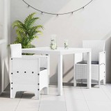 Cumpara ieftin Set de masă pentru grădină 3 pcs Alb Ratan Polt