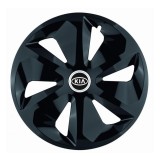 Set 4 capace roti pentru Kia, model Roco Black, R14