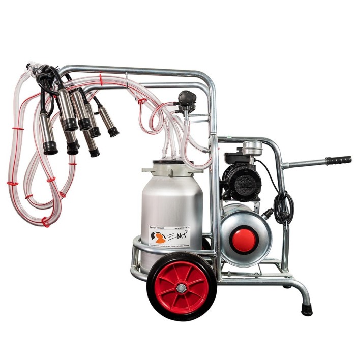 Aparat de muls vaci EMT, un bidon aluminiu 20 litri, 2 posturi