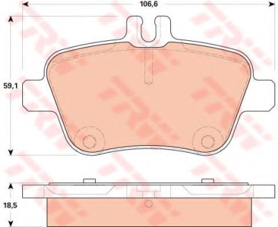 Set placute frana,frana disc MERCEDES A-CLASS (W176) (2012 - 2016) TRW GDB1920 foto