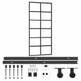 Cumpara ieftin Usa glisanta cu set feronerie, 90x205 cm, sticla ESG/aluminiu