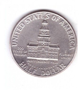 Moneda SUA 1/2 dollar/dolar 1976 D, bicentenarul 1776-1976, stare buna, curata foto