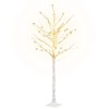 Mesteacan cu LED, alb, 96 LED-uri alb calde, 180 cm