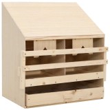 Cumpara ieftin Cuibar gaini cu 2 compartimente, 63x40x65 cm, lemn masiv pin