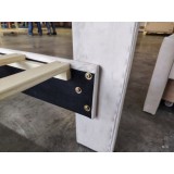 HOMCOM Pat Tapițat 140x200 cm cu Tăblie Căptușită cu Aripi din Catifea Lamele din Lemn Asamblare Ușoară Bej | Aosom Romania