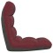 Scaun de podea pliabil, rosu vin, material textil - 5