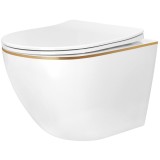 Vas WC suspendabil Rea Carlo Mini Tornado NF GOLD EDGE
