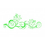 Sticker decorativ Flori, Verde, 85 cm, 1161ST-5