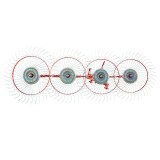 Grebla tip soare cu 4 rotoare fi &Oslash; 1400 mm.