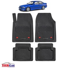 Covorase Auto TeamCar&reg; Tip Tavita Compatibile BMW Seria 3 E36 (1990&ndash;2000) Negru Material Rezistent