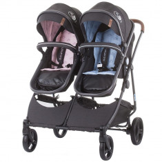 Carucior gemeni Chipolino Duo Smart 2 in 1 Blue Pink foto