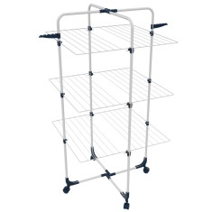 Uscator rufe portabil Zilan ZLN-4182, Suprafata de uscare 30 m, Pliabil, Extensibil, Roti, Metal, Alb