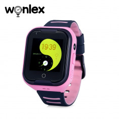 Ceas Smartwatch Pentru Copii Wonlex KT11 cu Functie Telefon, Apel video, Localizare GPS, Camera, Pedometru, Lanterna, SOS, IP54, 4G - Roz, Cartela SIM foto
