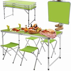 Set mobilier de camping pliabil - verde